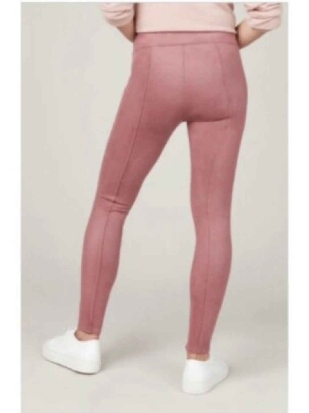 SPANX Faux SuedeHigh-Waist Leggings in Dusty Rose NWT - Picture 3 of 9